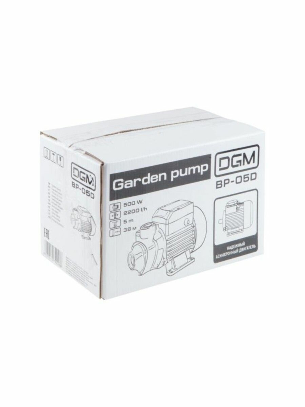 Насос DGM BP-05D, центробежный, поверхностный, 500Вт, 2.2м³/ч, 38м