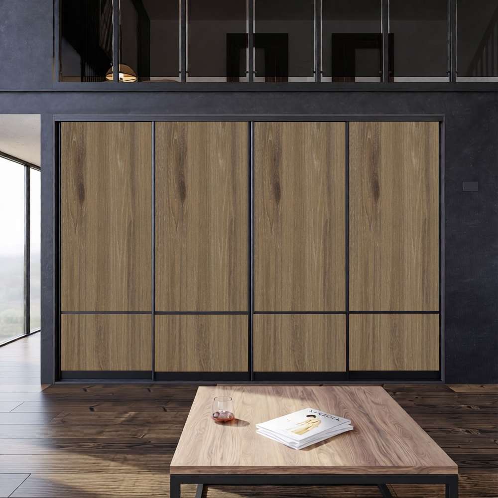 Дверь-купе ARISTO С, ЛДСП EGGER, профиль черный матовый 3