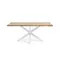 Argo Стол с дубовым шпоном натурального цвета и стальными ножками с белой отделкой 160 x 90 см