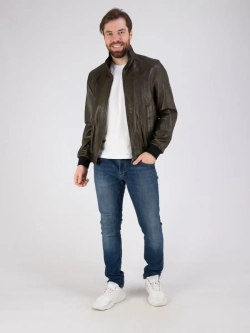 Куртка кожаная из натуральной кожи демисезон