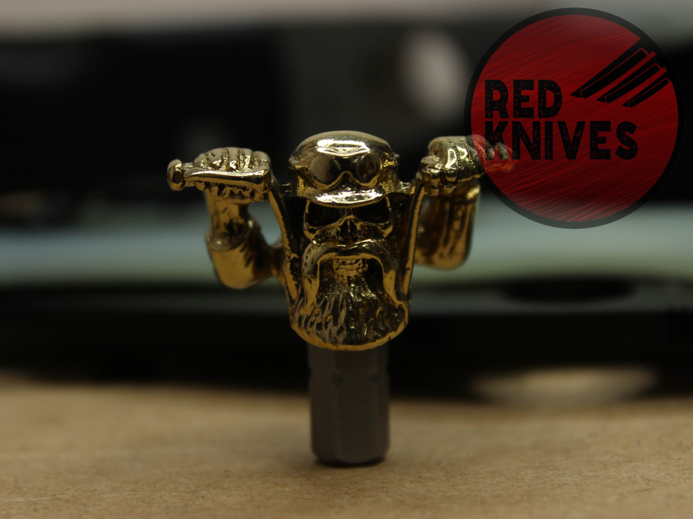 Бусина темлячная "Байкер", латунь