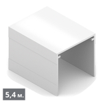 CТАНДАРТ Направляющая верхняя однополозная (5,40 м) белый глянец (RAL) (AS0107) Aristo