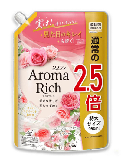 Кондиционер для белья с натуральными ароматическими маслами 950 мл м/уп Aroma Rich Diana 703 Lion