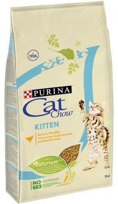 Сухой корм Cat Chow® для котят с высоким содержанием домашней птицы, Пакет, 1,5 кг