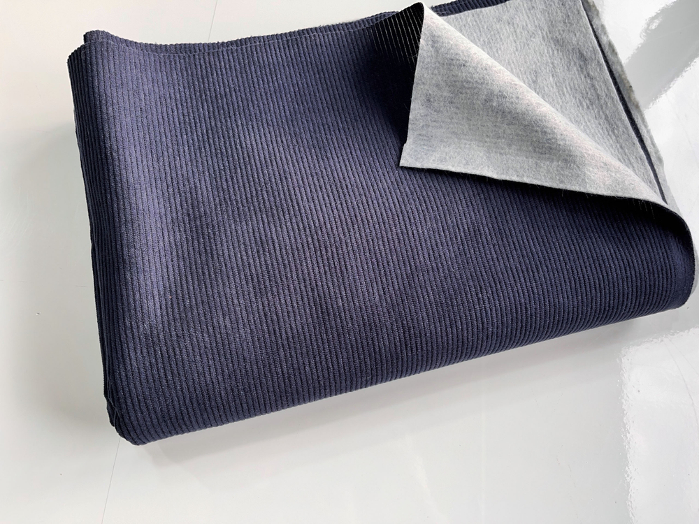 ТЕМНО-СИНИЙ - Вельвет с влагоотталкивающей пропиткой, с утепленной нетканой подложкой (1375 Евгения)