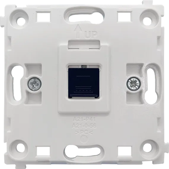 Donel R98 опорная плата с адаптером Keystone Black (одиночная) для телефонной/компьютерной розетки,