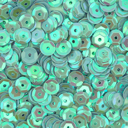 Пайетки граненые, 6 мм, упак./10 гр., 'Астра' (17 св.-бирюзовый)