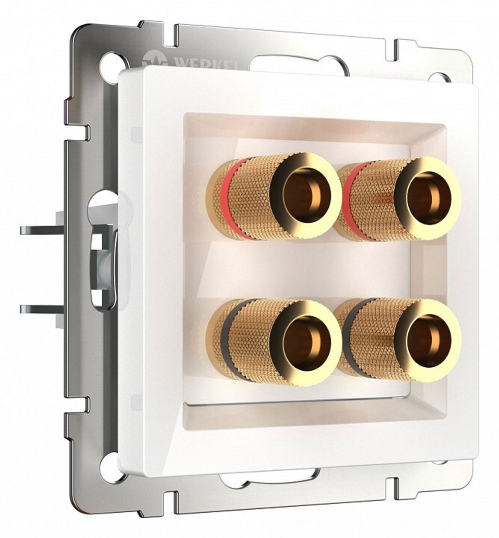 Розетка акустическая без рамки Werkel белый W1185001