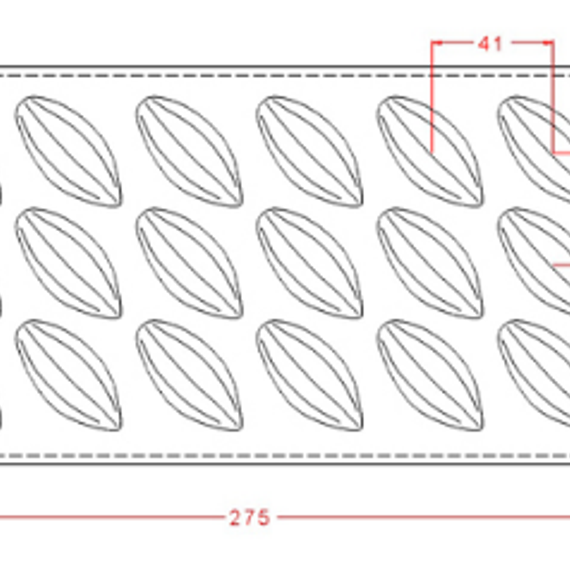 93 | Форма для шоколадных конфет &quot;Какао-боб&quot; (275*135мм)