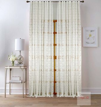 Тюль Люси-2, гипюр жаккардовый (молочный)