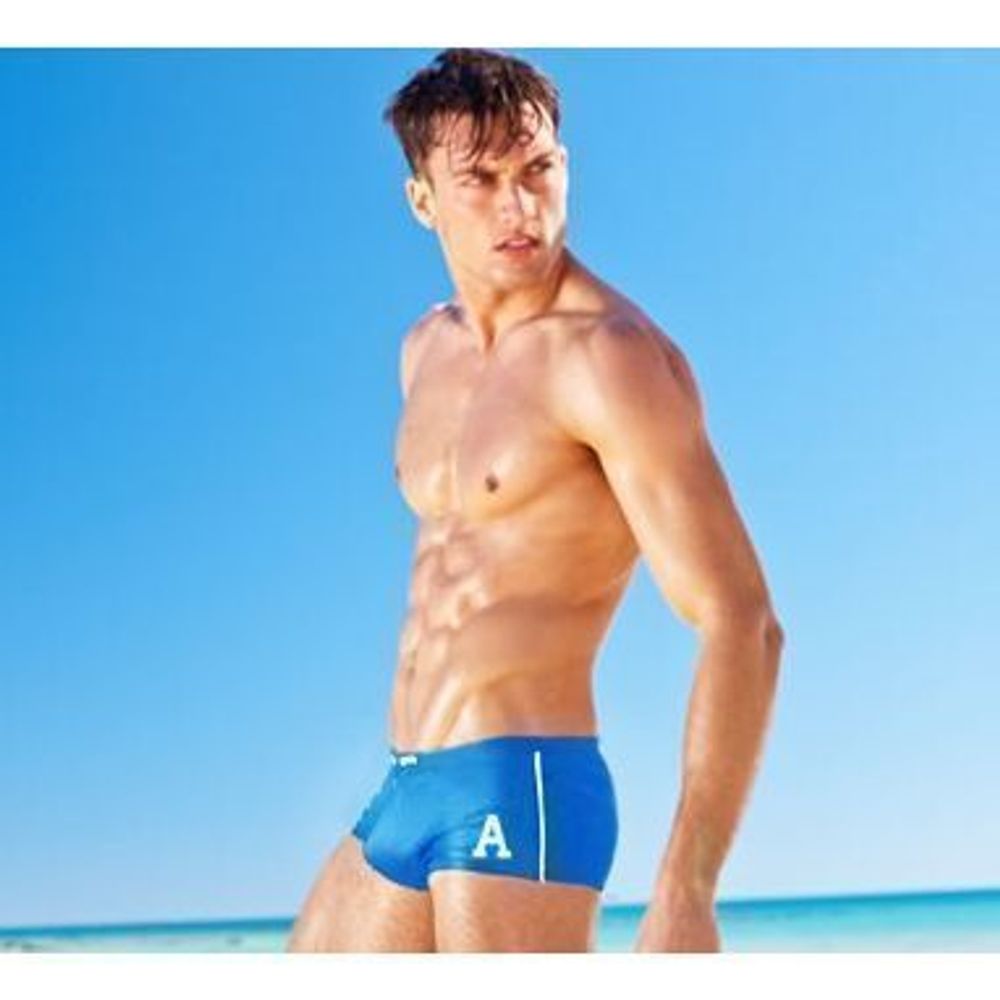 Мужские плавки хипсы голубые Aussiebum Varsity Hip Blue