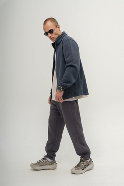 Толстовка KUL'TURA "ZIP FLEECE" Темно-серый