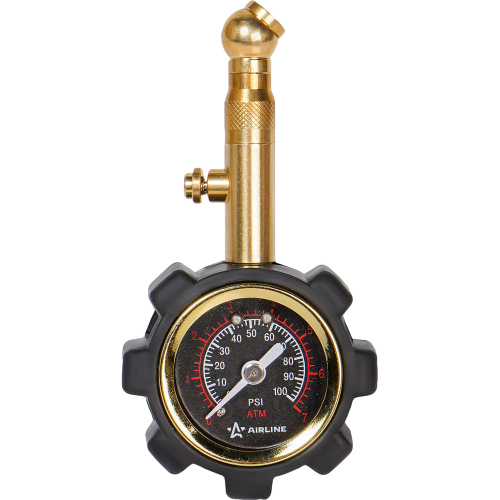 Манометр автомобильный для шин 7 атм, стрелочный, профессиональный AIRLINE AEAS001