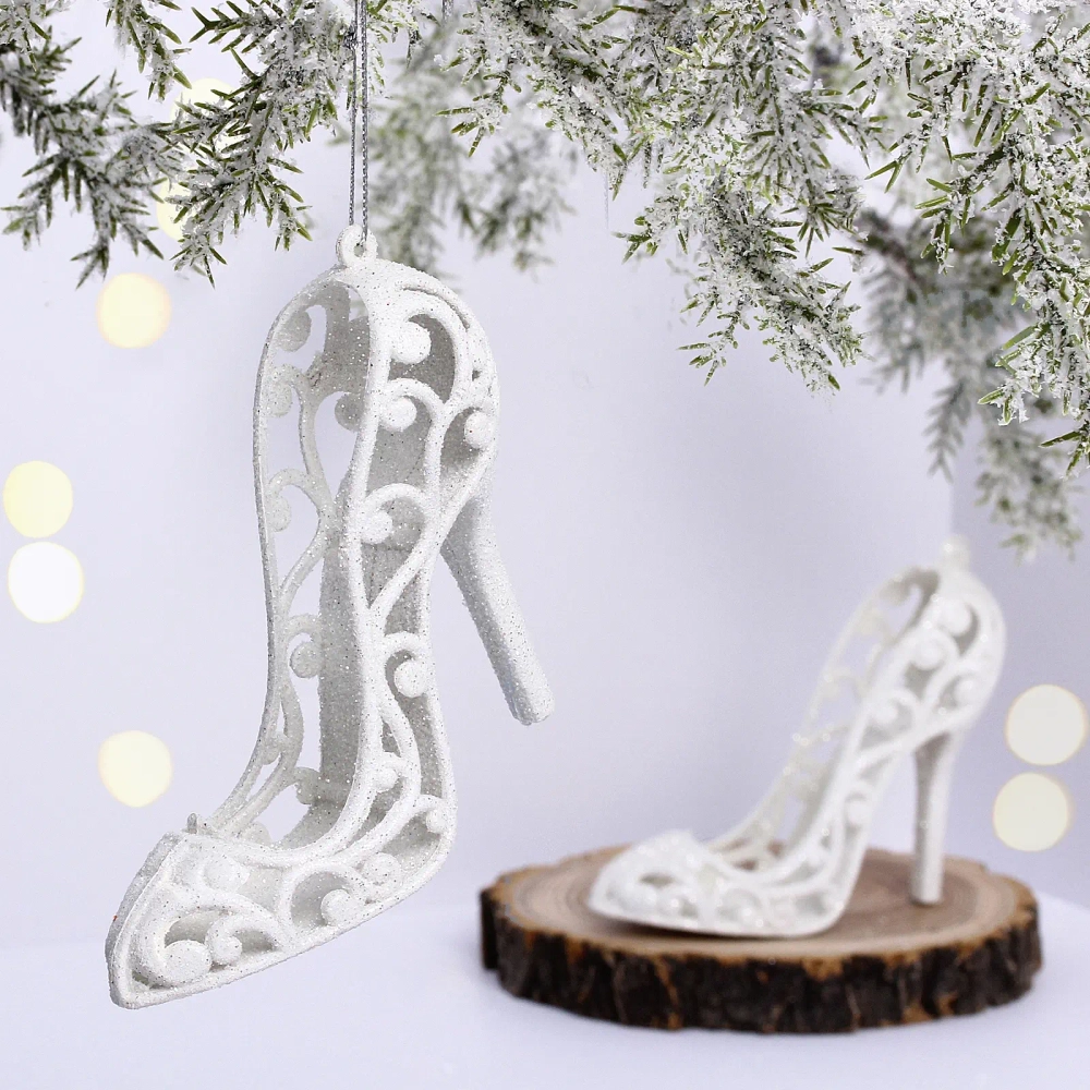 Подвеска «Туфли» 10 см (набор 2 шт), белый