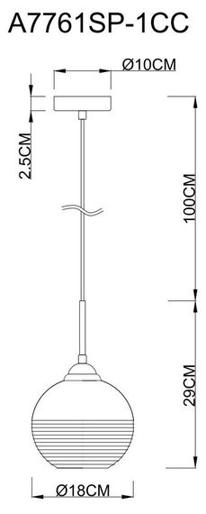 Подвесной светильник Arte Lamp Wave A7761SP-1CC
