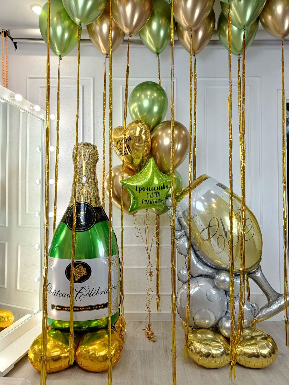 Фольгированный шар-фигура «Бутылка шампанского» AIR, 157 см