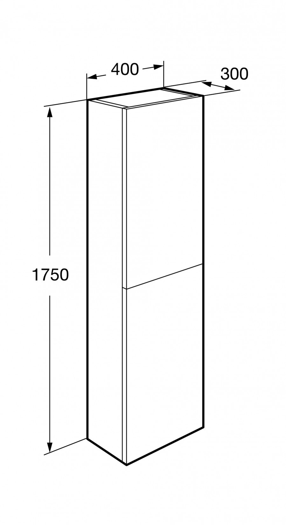 Шкаф-колонна Roca Ona Ivory 1750 слоновая кость ZRU9307864