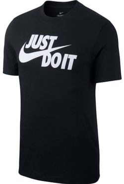 Мужская теннисная футболка Nike NSW Tee Just Do It Swoosh M - black/white