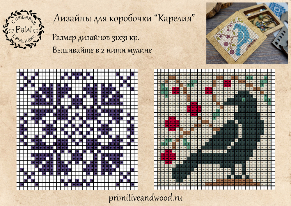 Коробочка-игольница "Карелия"