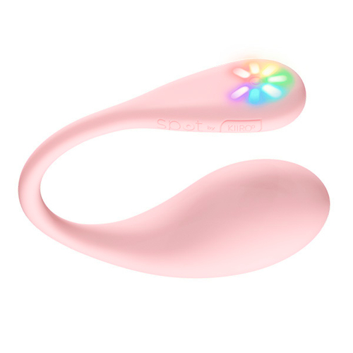 Розовое интерактивное виброяйцо Kiiroo Spot