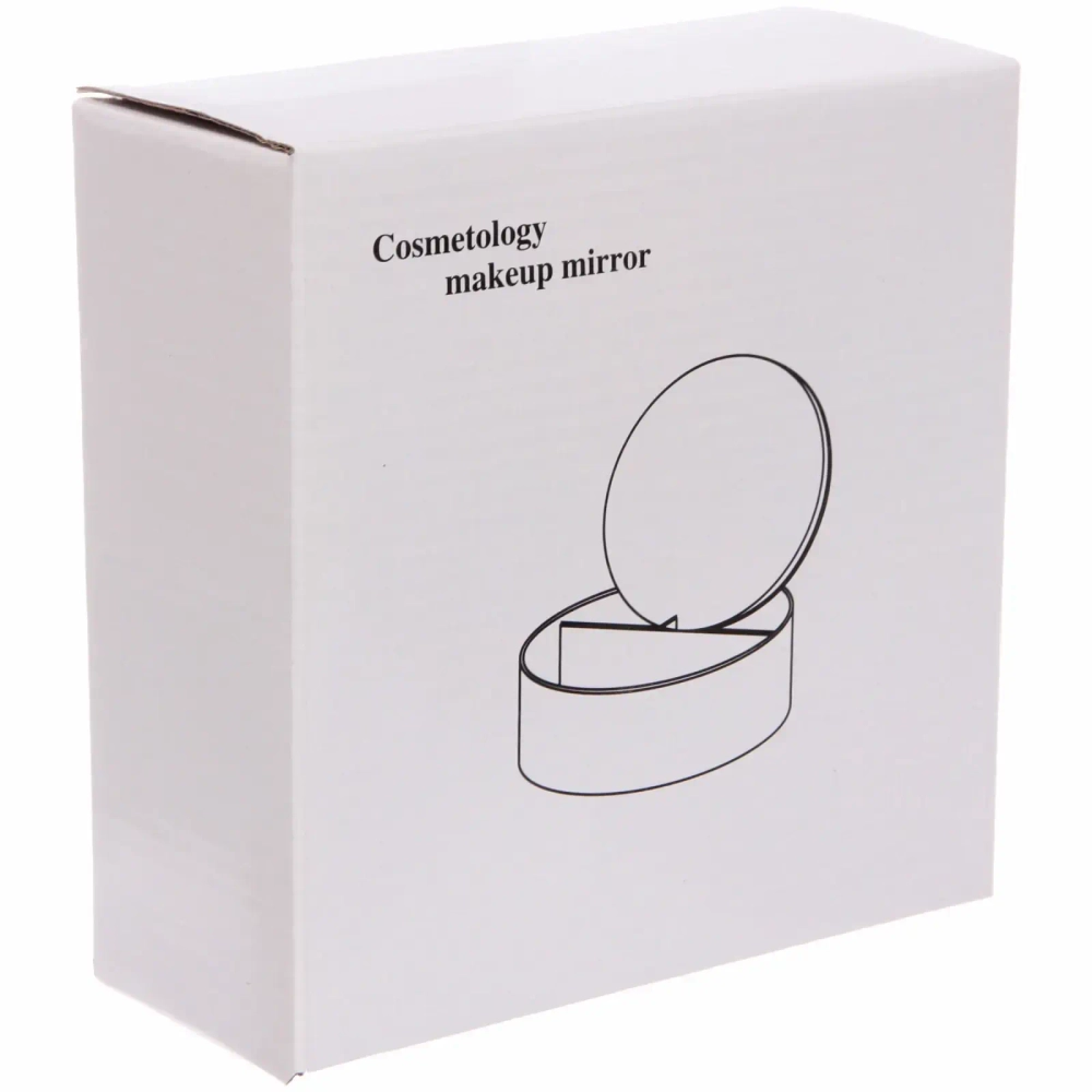 Зеркало настольное с органайзером для косметики «Beauty», цвет белый, 16,5*17см