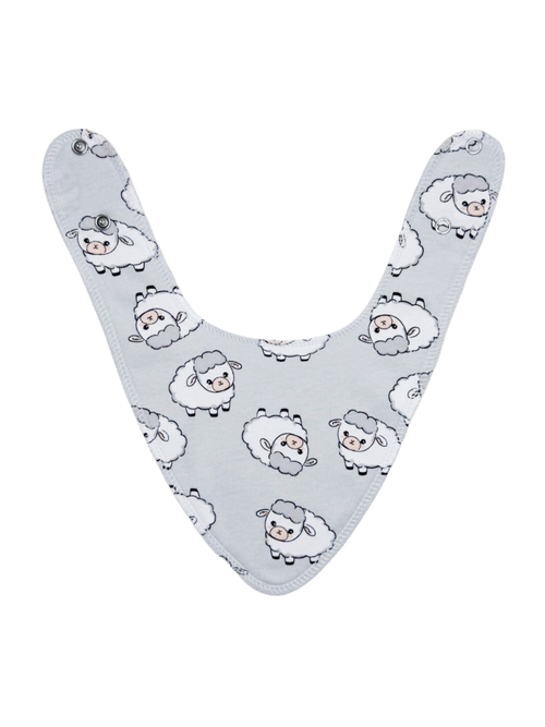 Двусторонний нагрудник Овечки (0-12 мес)