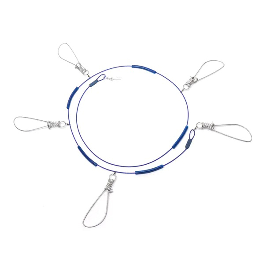 Кукан металлический (трос) 5-ти карабиновый Три Кита