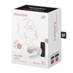 Белый вибратор 8,6см для пар Satisfyer Double Love