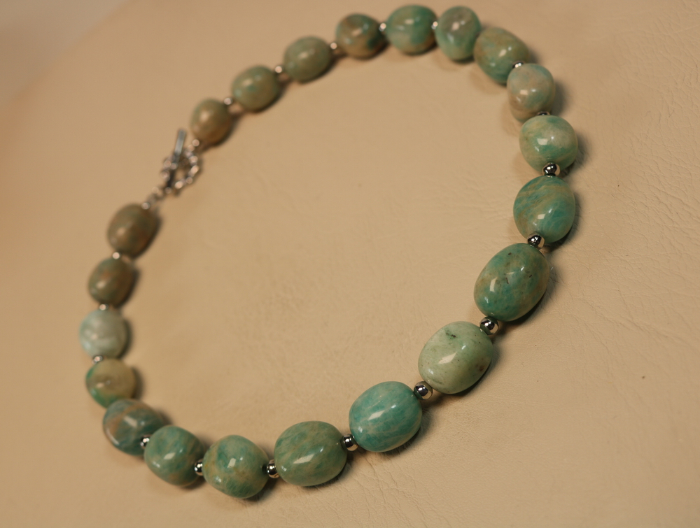 Чокер из амазонита «Амазонский прилив»