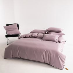 Комплект постельного белья Однотонный Сатин Элитный «Розовая гармония»