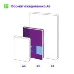 Ежедневник недатированный, А5, 160л., кожзам, Berlingo "Vivella Prestige", фиолетовый