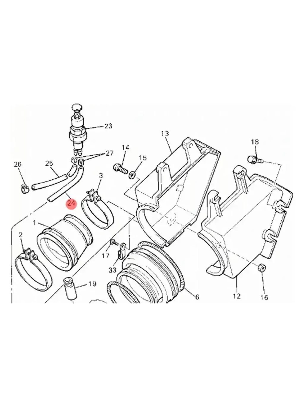 Шланг (L 280/360) для снегоходов 90445083K9