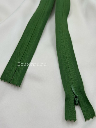 Молния потайная неразъемная зеленая
