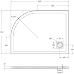 Душевой поддон из искусственного камня BelBagno Uno 120x90 L TRAY-MR-UNO-RH-120/90-550-35-W-L-CR Белый