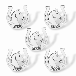 Топпер Бирка "Подкова 2026" 4см ТБ6243 5шт акрил