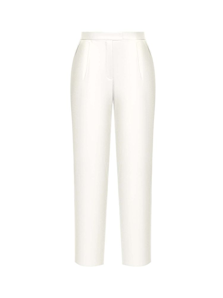 Укороченные брюки на завышенной талии