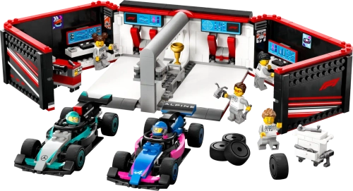 Конструктор LEGO City 60444 Гараж F1 для Mercedes-AMG и Alpine