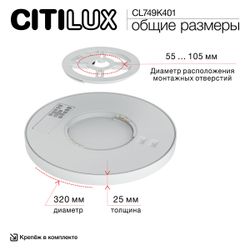 Citilux NORMA CL749K401 RGB Светильник с пультом Чёрный