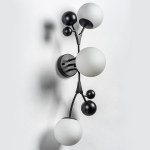 815537 Бра CROCO 3х5W (led) G9 ЧЕРНЫЙ МАТОВЫЙ/БЕЛЫЙ