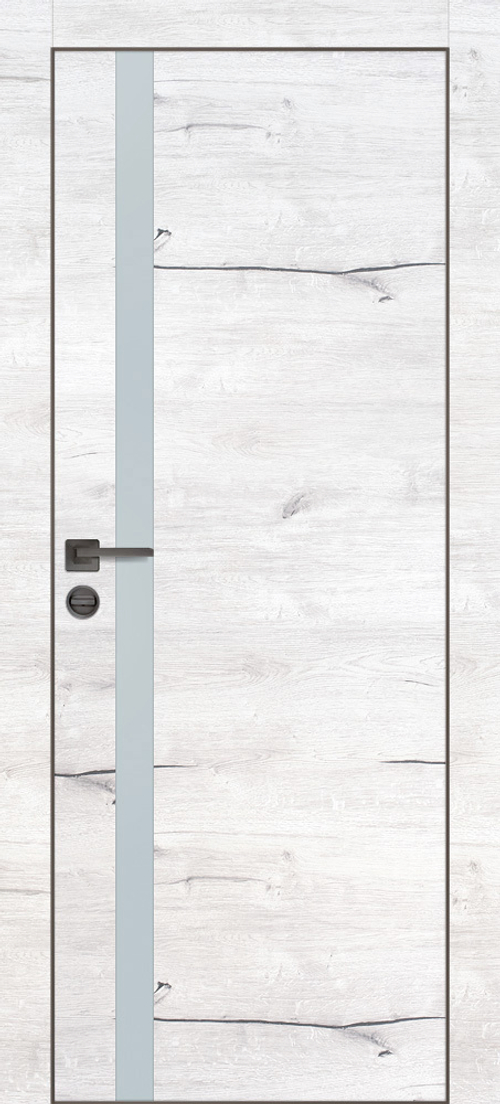 Дверь PX-8 черная кромка с 4-х ст. / Цвет Дуб арктик / Лунный мателак / Двери PROFILO PORTE