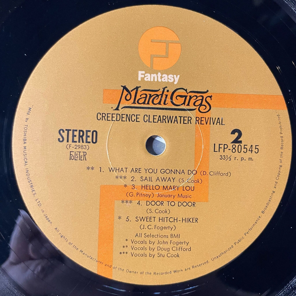 Винтажная виниловая пластинка LP Creedence Clearwater Revival Mardi Gras (Japan 1972) (No Obi) Hello Mary Lou