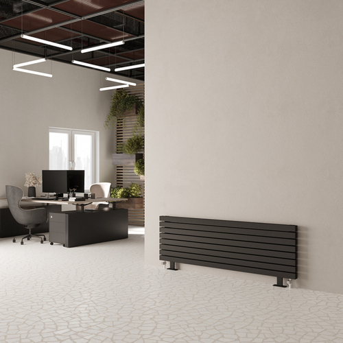 Радиатор WARMMET водяной напольный горизонтальный Cube НN (W) ГРАФИТ RAL7024