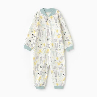 Комбинезон детский цвет молочный/звери, р. 80 10134563 (Рыжик)