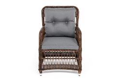 "Цесена" кресло плетеное из искусственного ротанга, цвет коричневый