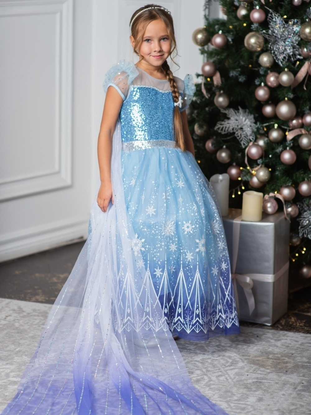 Платье Эльза + шлейф