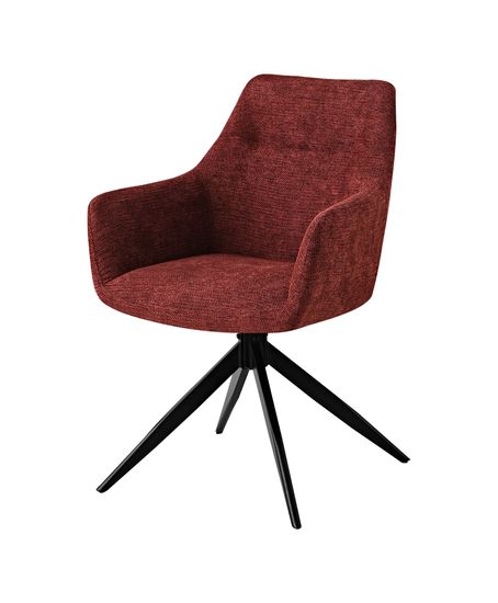 Стул обеденный поворотный Eva винно-красный рогожка 