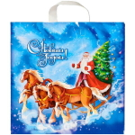 Пакет ПЭ с петлевой ручкой 40х42+6см (45) (Стук копыт) НГ Интерпак (х25/500)