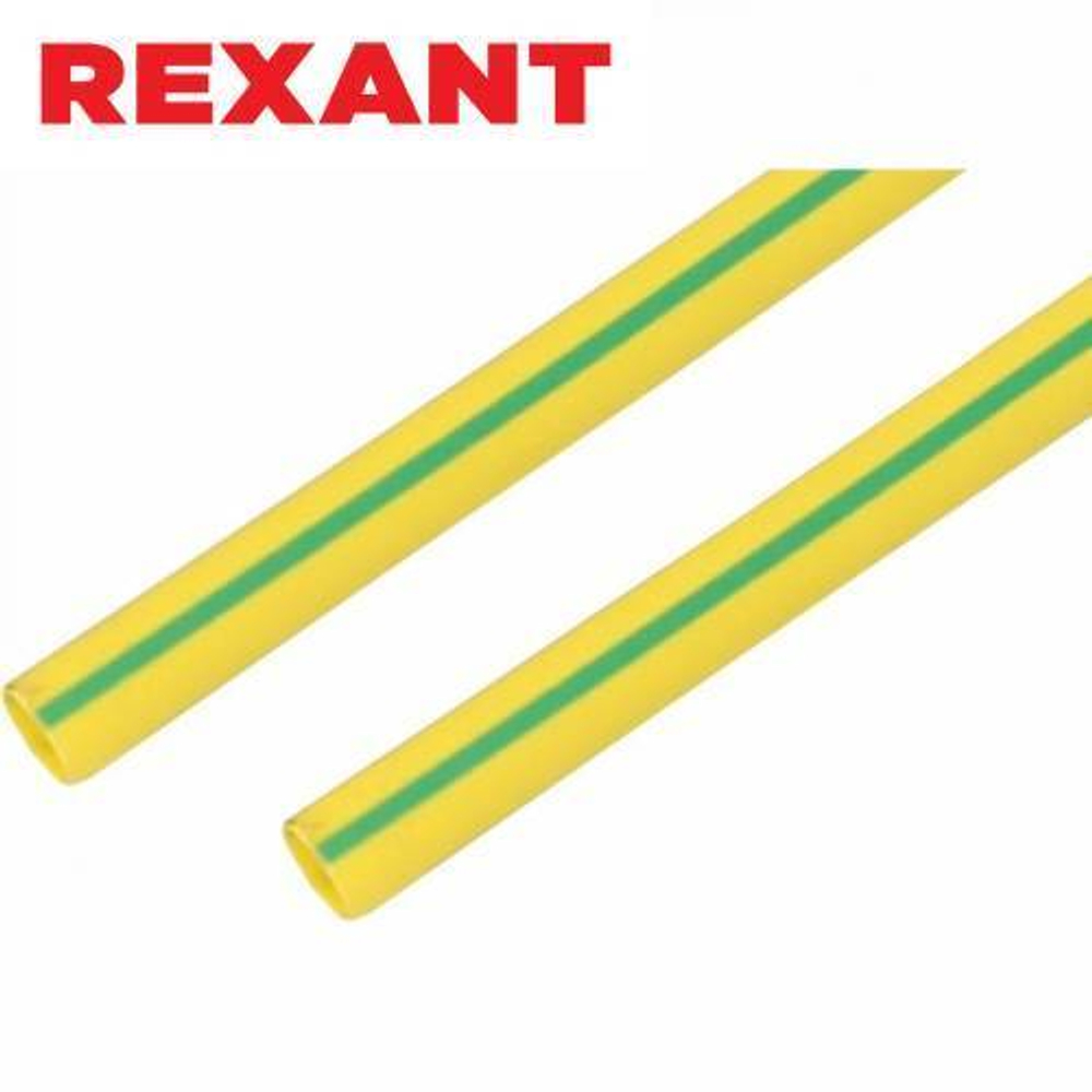 25,0/12,5 мм 1м термоусаживаемая трубка желто-зеленая Rexant/22-5007