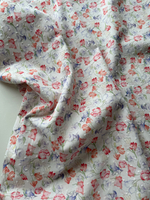 хлопок с мушкой Акварельные цветы