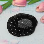 Сетка на пучок «Ballet style - Эмма», со стразами, цвет черный, d-10см